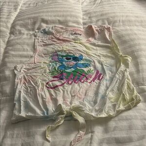 Disney Stitch Pastel Tie-Dye Juniors Tee